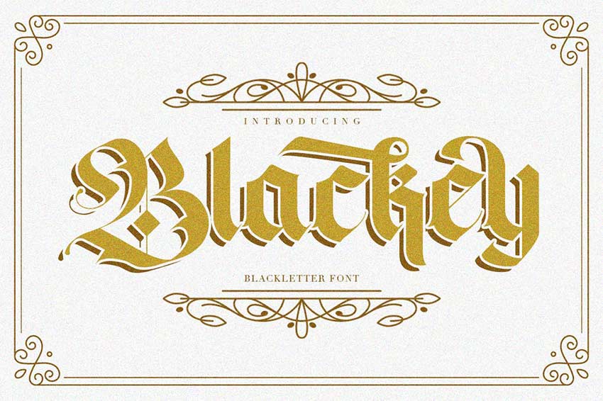Blackey Bold Decorative Gothic Blackletter Font